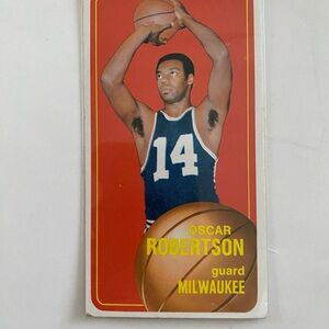 Topps Basketball Card - Blue Jersey with Red Background